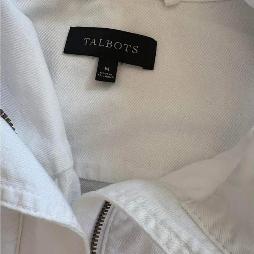 Talbots Medium White Denim Jacket - image 2